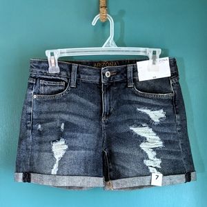 NWT Distressed Blue Jean Shorts